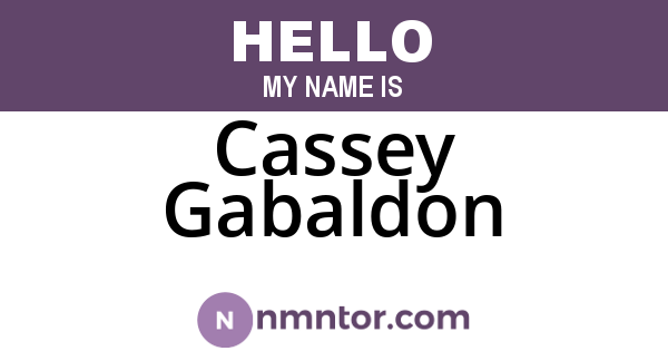 Cassey Gabaldon