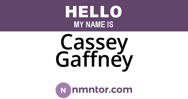 Cassey Gaffney
