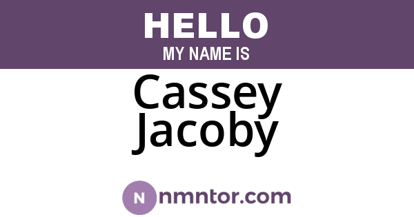 Cassey Jacoby