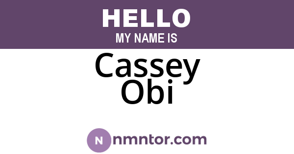 Cassey Obi