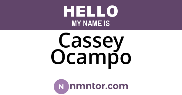 Cassey Ocampo