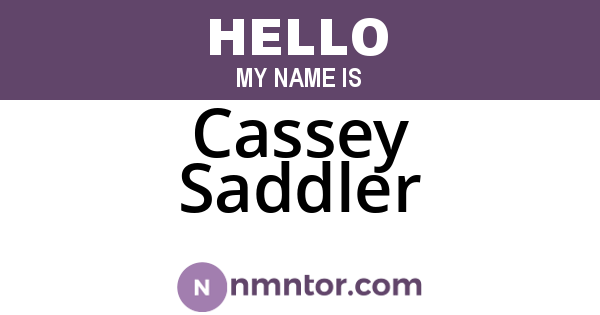 Cassey Saddler