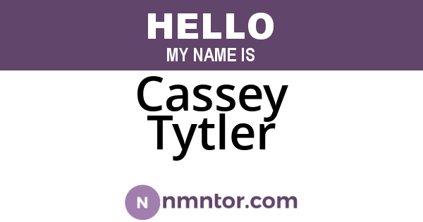 Cassey Tytler
