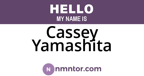 Cassey Yamashita