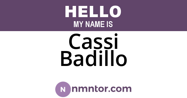 Cassi Badillo