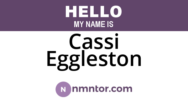 Cassi Eggleston