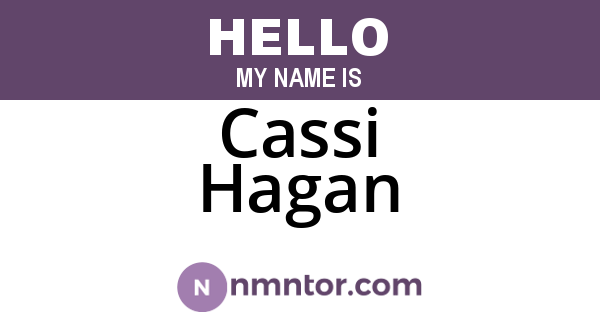 Cassi Hagan