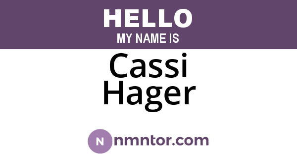 Cassi Hager