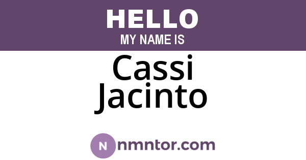 Cassi Jacinto