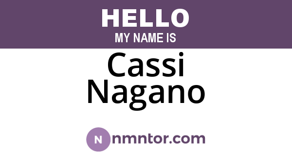 Cassi Nagano
