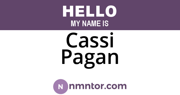 Cassi Pagan