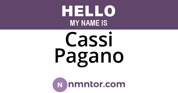 Cassi Pagano