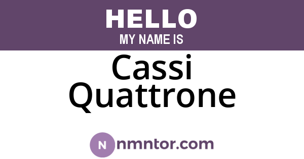 Cassi Quattrone