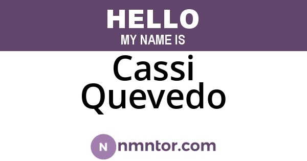 Cassi Quevedo