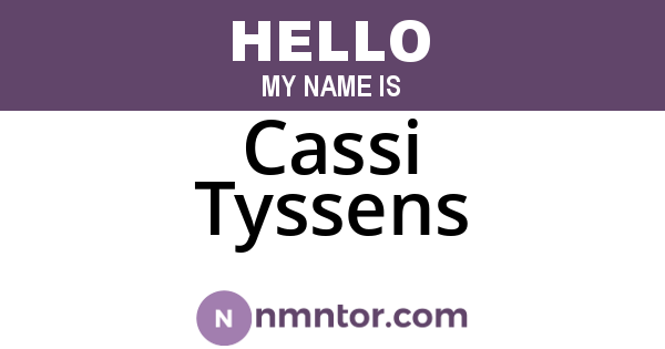 Cassi Tyssens