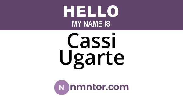 Cassi Ugarte