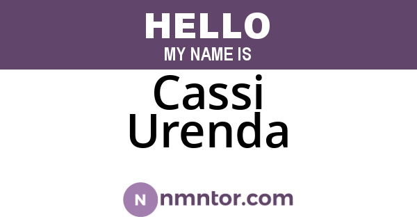 Cassi Urenda