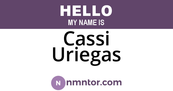 Cassi Uriegas