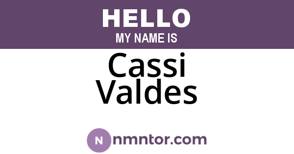 Cassi Valdes
