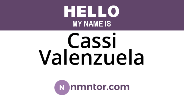 Cassi Valenzuela