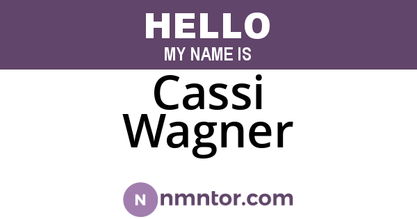 Cassi Wagner