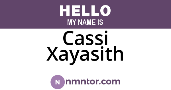 Cassi Xayasith