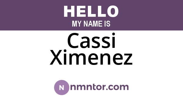 Cassi Ximenez