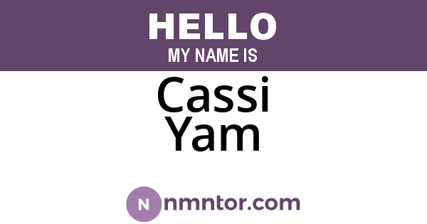 Cassi Yam