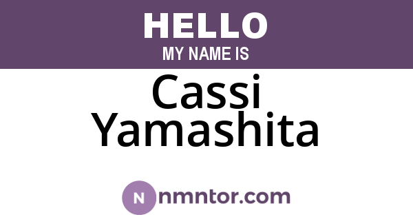 Cassi Yamashita