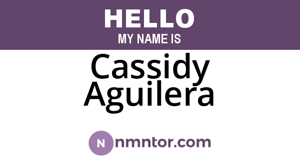 Cassidy Aguilera