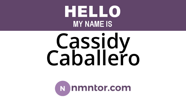 Cassidy Caballero