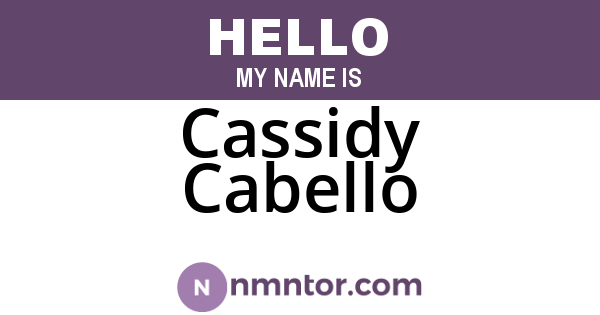 Cassidy Cabello