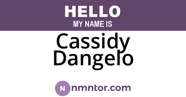 Cassidy Dangelo