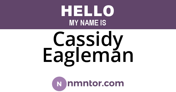 Cassidy Eagleman