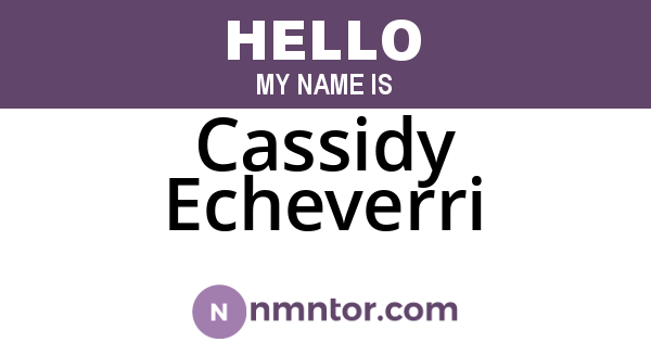 Cassidy Echeverri