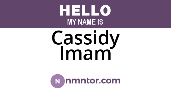 Cassidy Imam