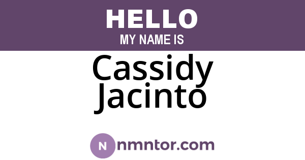 Cassidy Jacinto