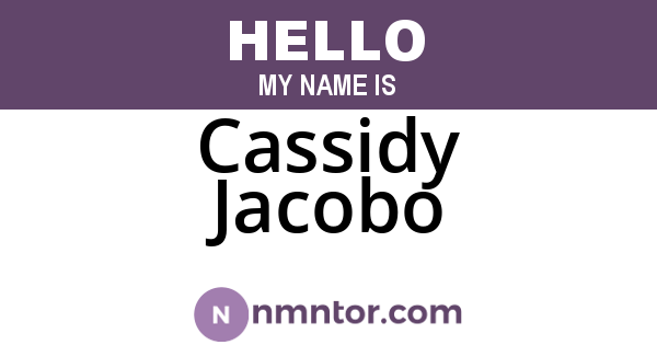 Cassidy Jacobo