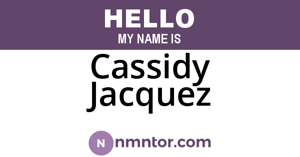 Cassidy Jacquez