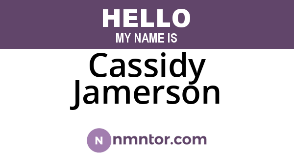 Cassidy Jamerson