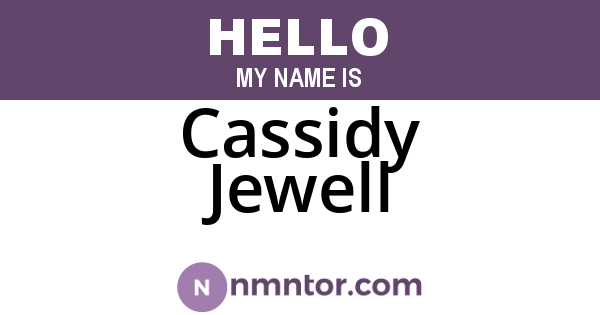 Cassidy Jewell