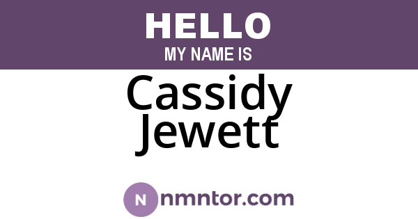Cassidy Jewett