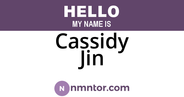 Cassidy Jin