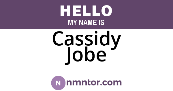 Cassidy Jobe
