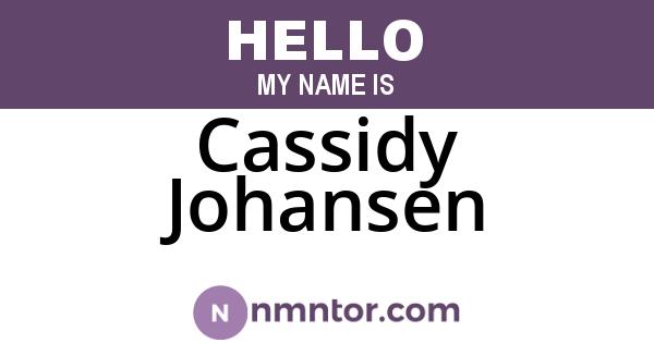 Cassidy Johansen