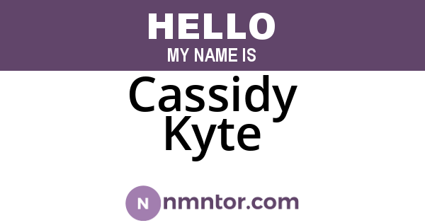 Cassidy Kyte
