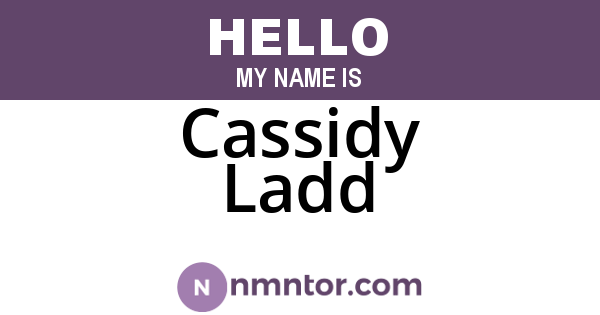 Cassidy Ladd