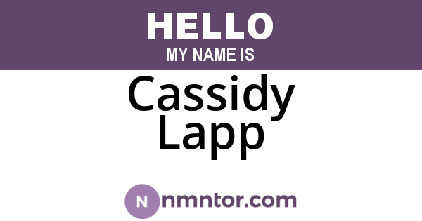 Cassidy Lapp