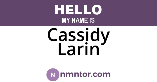 Cassidy Larin