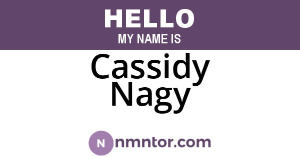 Cassidy Nagy
